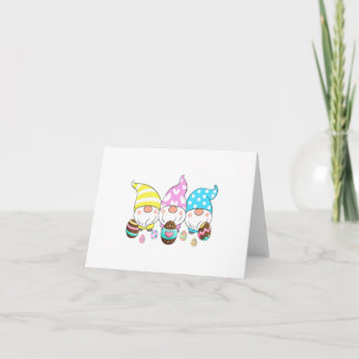 Tarjeta 3 Caza de Huevos de Pascua Pastel de Gnomes Pastel
