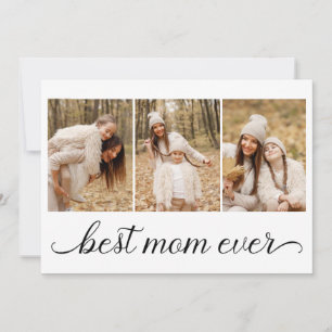 Tarjeta 3 Colaje de Fotos Mejor Mamá del Mundo