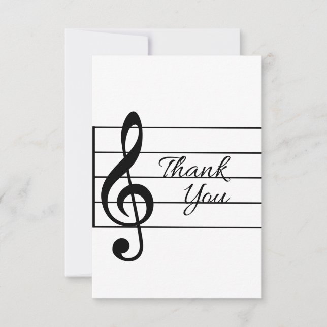 Tarjeta 3 de agradecimiento musical (Anverso)
