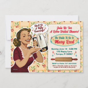 Tarjeta 3 de invitación/receta de Happy Housewife