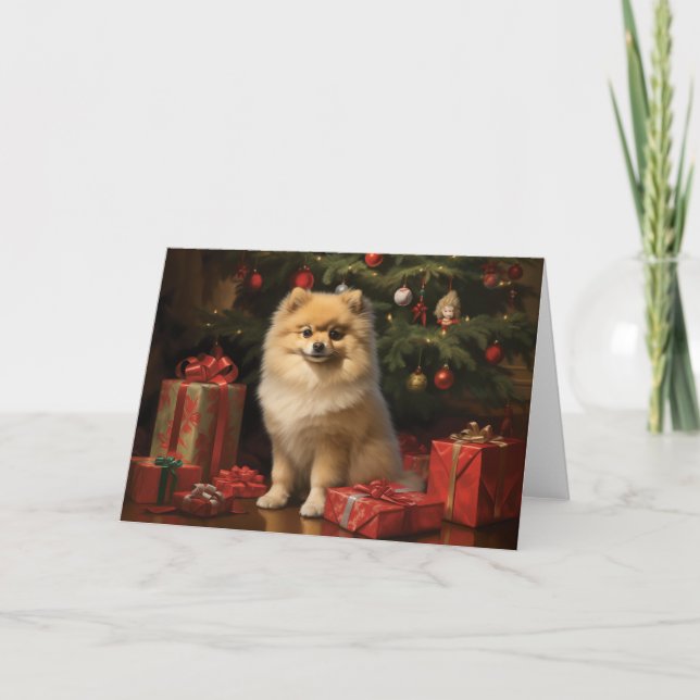 Tarjeta 3 de Navidades de Pomerania (Anverso)