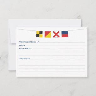 Tarjeta 3 de receta de LOW Nautical Flags