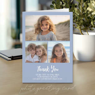 Tarjeta 3 Fotos - Diseño Mínimo - Gracias