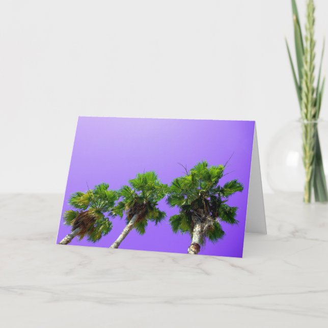 Tarjeta ~3 Palmas~ GRANDES TARJETAS, ¡PERSONALIZAR! (Anverso)