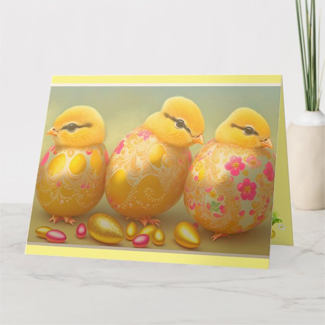 Tarjeta 3 Pollo De Pascua En La Colección De Huevos (Anverso)