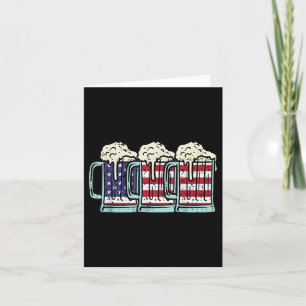 Tarjeta 3 Tazas De Bandera Americana De Ee. UU. Día Memori