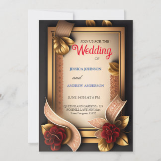 tarjeta 3d de flor elegante