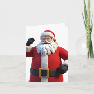 Tarjeta 3D Santa Claus Christmas Greeting Card – Festive H