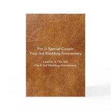 3er aniversario Boda de patrón de cuero