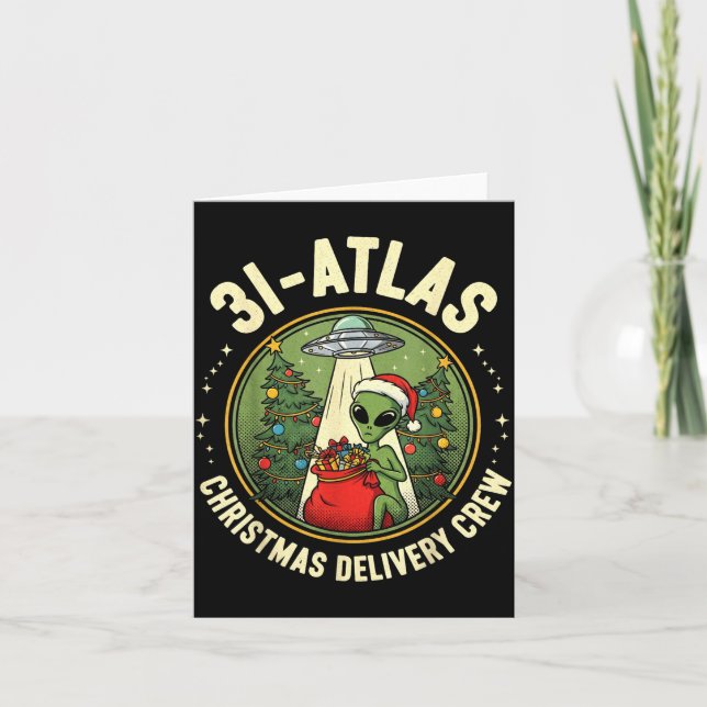 Tarjeta 3i_atlas Christmas Delivery Crew Alien Santa Space (Anverso)