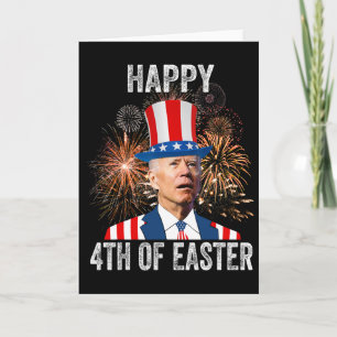 Tarjeta 4º de Pascua Divertido Feliz 4 de Julio Anti Joe B