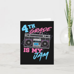 Tarjeta 4º grado es mi mermelada - profesor de boombox de