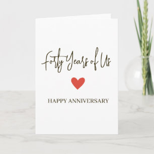 Tarjeta 40º Aniversario – Cuarenta Años de Nosotros