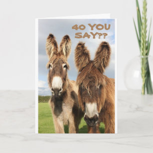 TARJETA **40º CUMPLEAÑOS** DEJEN QUE SE BAJE EL PELO Y SE