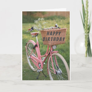 TARJETA **40º CUMPLEAÑOS** DESEOS Y UNA BICICLETA GUAY DE