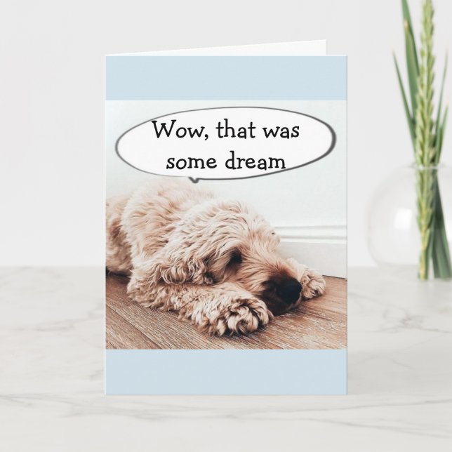 TARJETA **40º CUMPLEAÑOS** EL PERRO CANSADO TAMBIÉN ES UN  (Anverso)