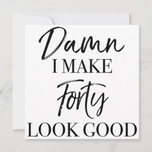 Tarjeta 40.ª actitud de cumpleaños