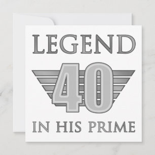 Tarjeta 40.ª leyenda de cumpleaños