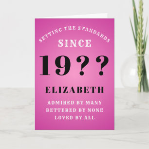 Tarjeta 40.ª Norma de Cumpleaños Nacida en 1980 Añadir tu 