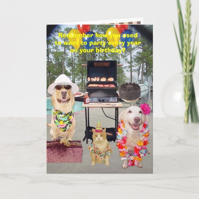 Tarjeta 40.º, 50.º, 60.º cumpleaños del Personalizable (Anverso)