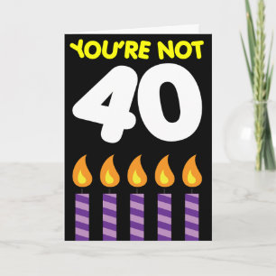 Tarjeta 40.º arancel cómico de cumpleaños