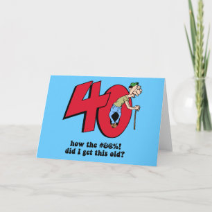Tarjeta 40.º cumpleaños