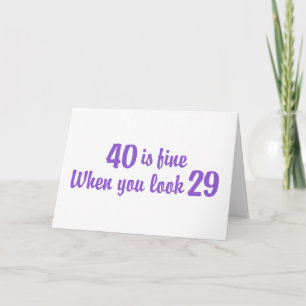 Tarjeta 40.º cumpleaños