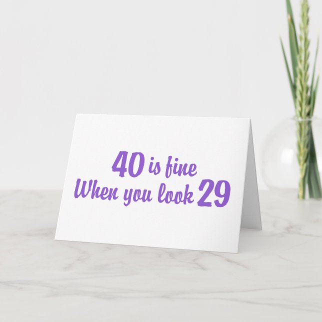 Tarjeta 40.º cumpleaños (Anverso)