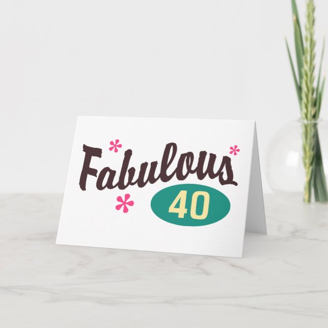 Tarjeta 40.º cumpleaños (Anverso)