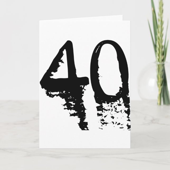Tarjeta 40.º cumpleaños (Anverso)