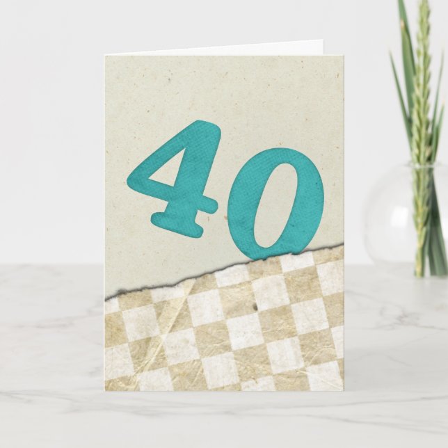 Tarjeta 40.º cumpleaños (Anverso)