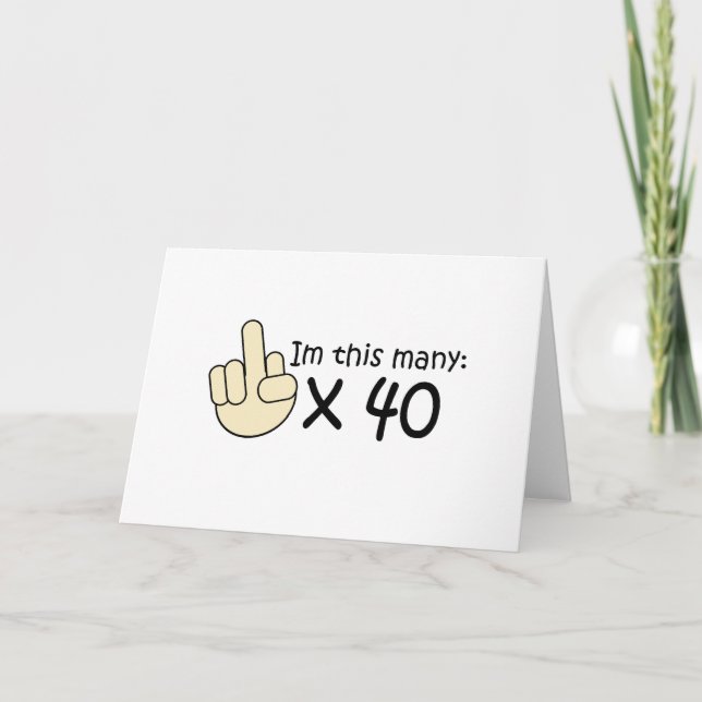 Tarjeta 40.º cumpleaños (Anverso)