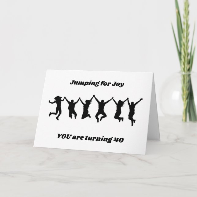 TARJETA 40.º CUMPLEAÑOS JUEGANDO POR ALEGRÍA (Anverso)