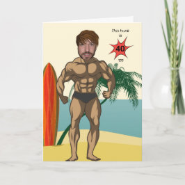 Tarjeta 40.º cumpleaños 💪 🤣 Músculo divertidísimo cultur
