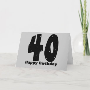 Tarjeta 40.º cumpleaños (personalizable)