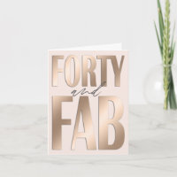 40.º Cumpleaños Rosa Oro Cuarenta Y Fabuloso
