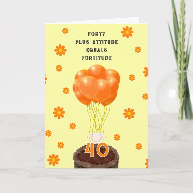 Tarjeta 40.º feliz cumpleaños (Anverso)