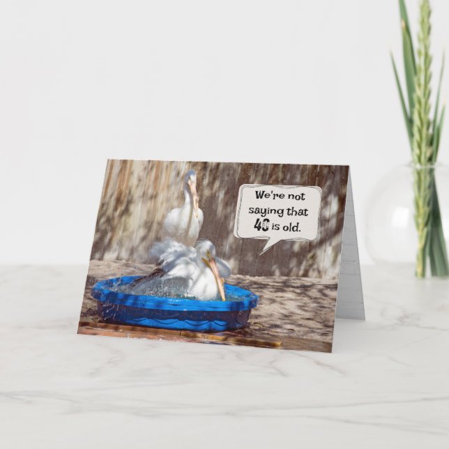 Tarjeta 40.º humor de los pelícanos (Anverso)