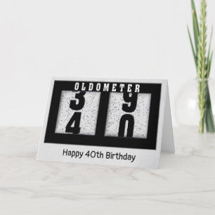 Tarjeta 40.º Odómetro de Cumpleaños