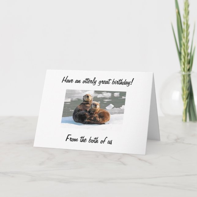 TARJETA ¡40.º OTTERLY BIRTHDAY WISH DE NOSOTROS! (Anverso)