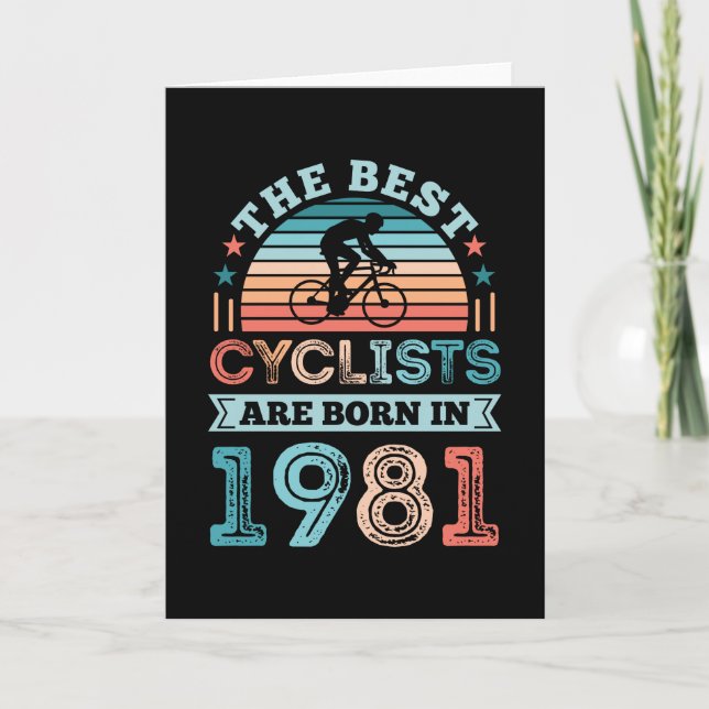 Tarjeta 40.º Regalo de ciclismo de cumpleaños mejor ciclis (Anverso)