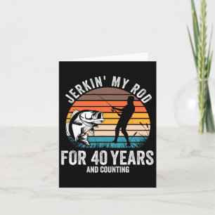 Tarjeta 40.º Regalo De Cumpleaños Para Los Pescadores De L