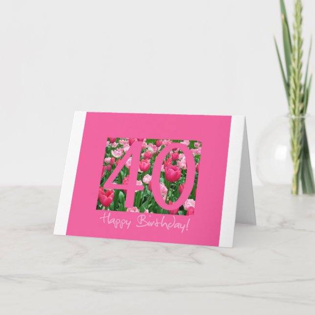 Tarjeta 40.º saludo de cumpleaños (Anverso)