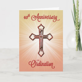 Tarjeta 40° Aniversario de la Ordenación, Cruz de Ruby