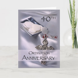 Tarjeta 40° Aniversario de la Ordenación Felicitaciones, a
