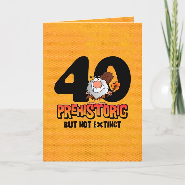 Tarjeta 40 Aniversario de la Prehistoria (Anverso)
