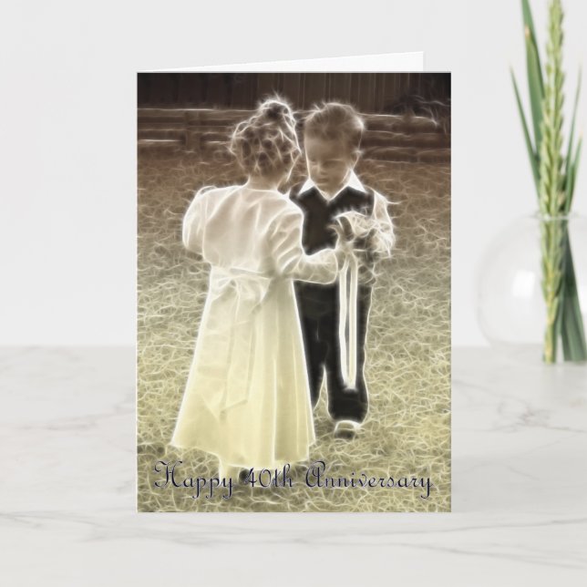 Tarjeta 40° Aniversario del Boda (Anverso)