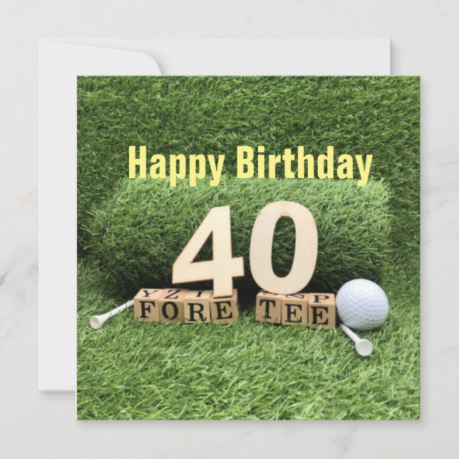 Tarjeta 40 Aniversario del Golf con número y boleta de gol (Anverso)