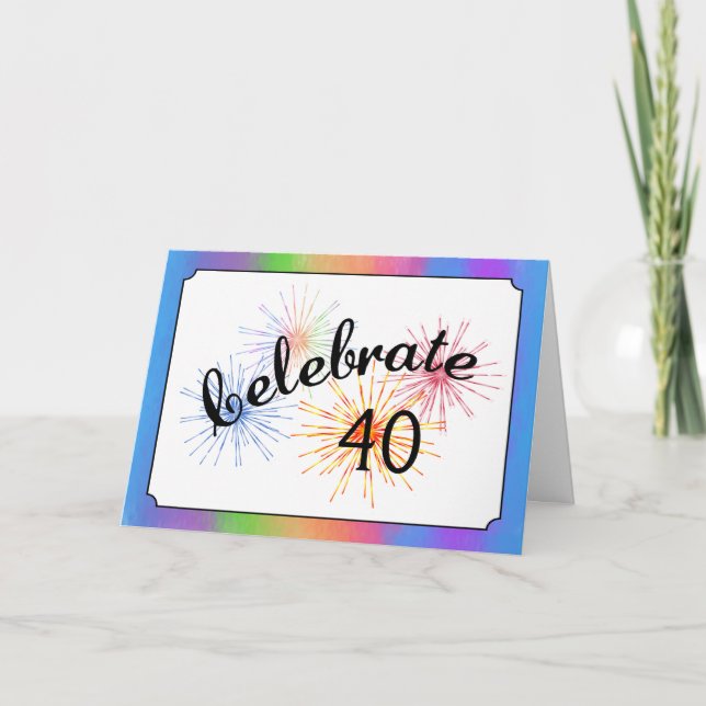 Tarjeta 40.o Celebración del aniversario (Anverso)
