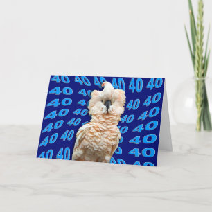 Tarjeta 40.o cumpleaños feliz que ofrece el Cockatoo